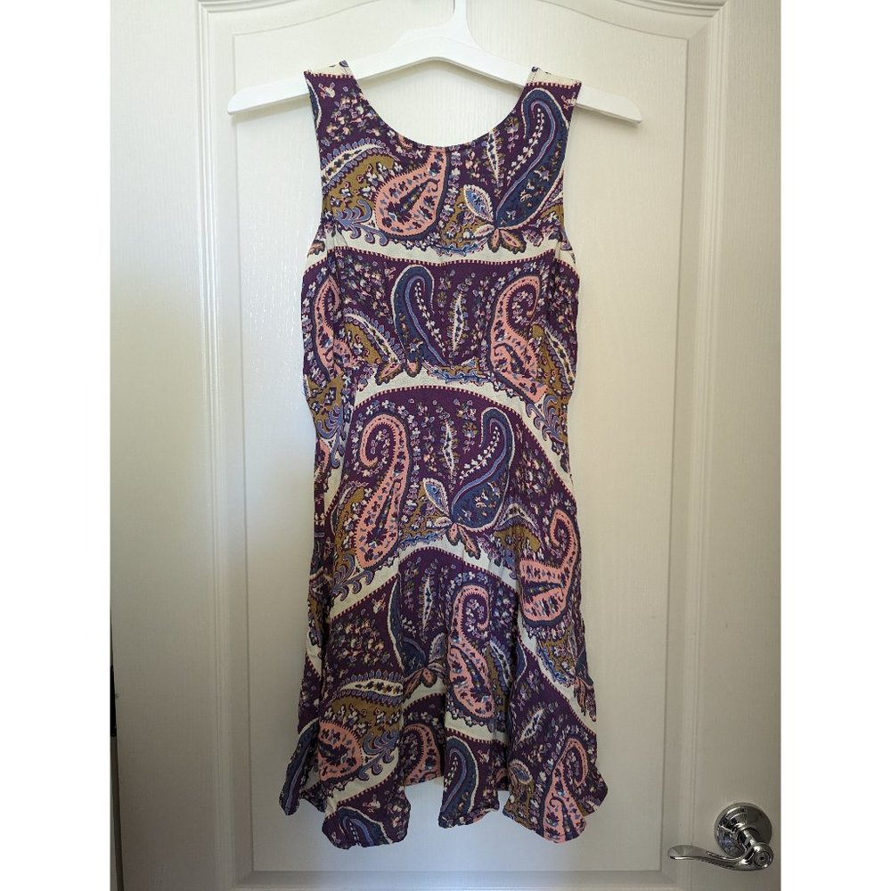 Free People Dancing Pretty paisley print dress, boho, sleeveless